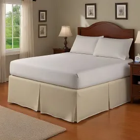 25 Inches Drop Bed Skirt Solid Ivory Egyptian Cotton