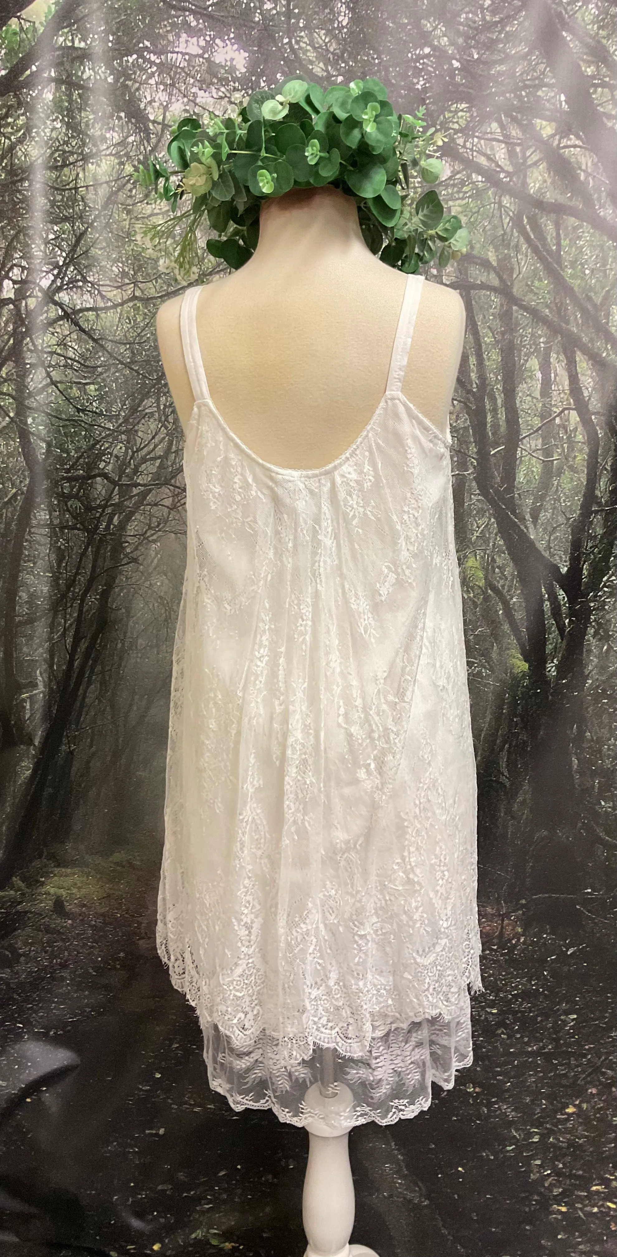 #5109 French lace slip dress