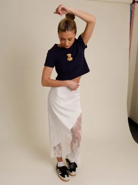 90S SLIP SKIRT X WHITE