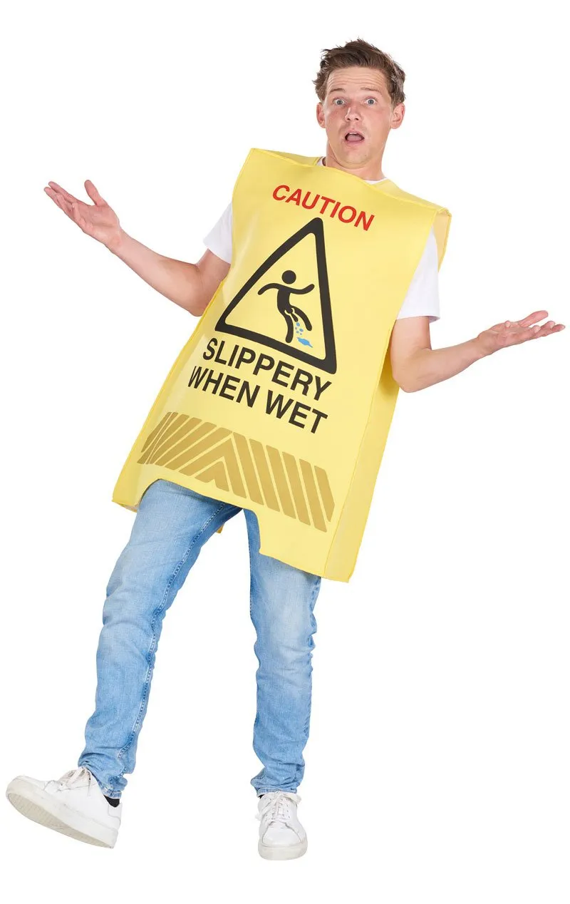Adult Wet Floor Sign Costume