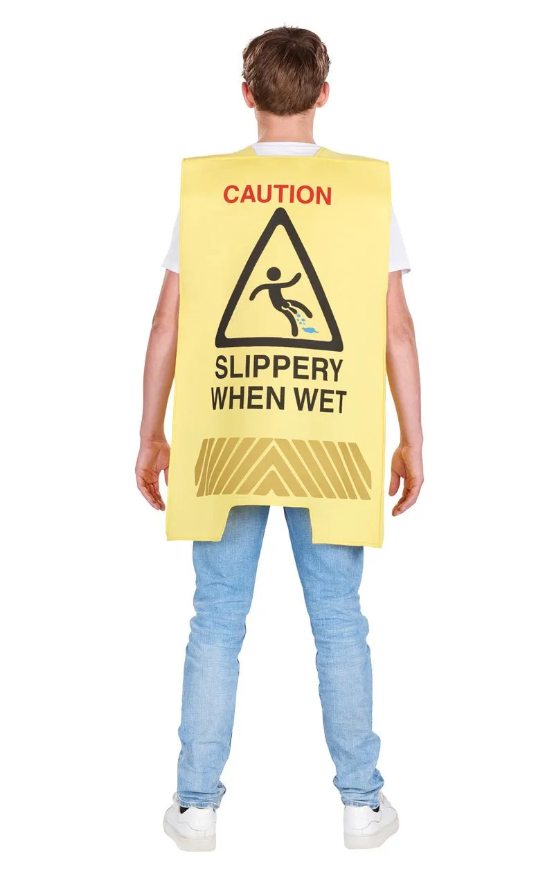 Adult Wet Floor Sign Costume