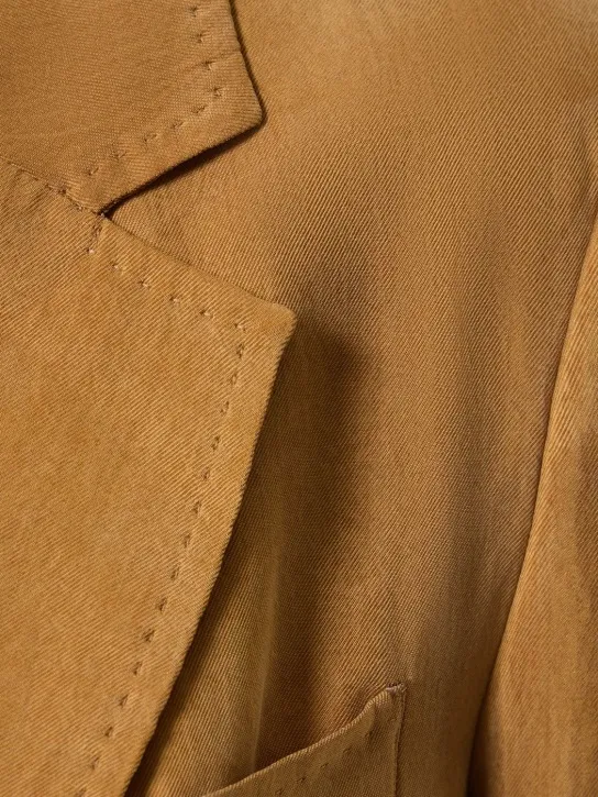 Alberta Ferretti   Washed twill single breasted jacket 