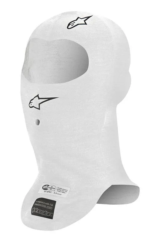 ALPINESTARS ZX BALACLAVA EVO WHITE SZ O/S SFI 3.3 /FIA