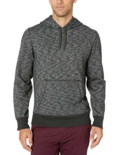 Amazon Essentials Men's Hooded Fleece Sweatshirt, Charcoal Space-Dye, Medium