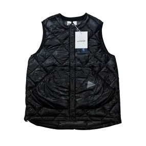And Wander Black Pertex Diamond Quilted Puffer Vest - Small