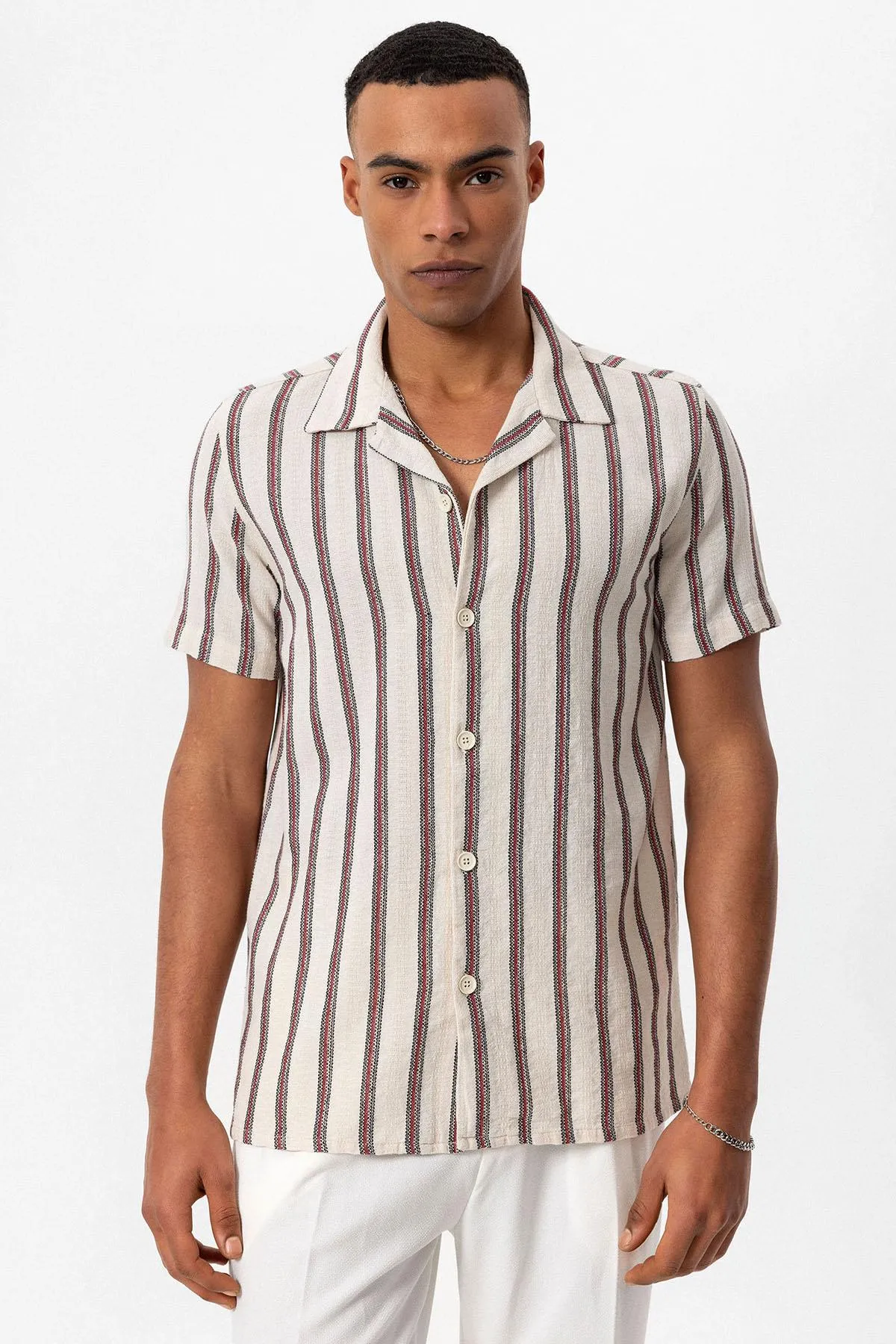 ANT Camp  Collar Striped Men's Shirt - Gary