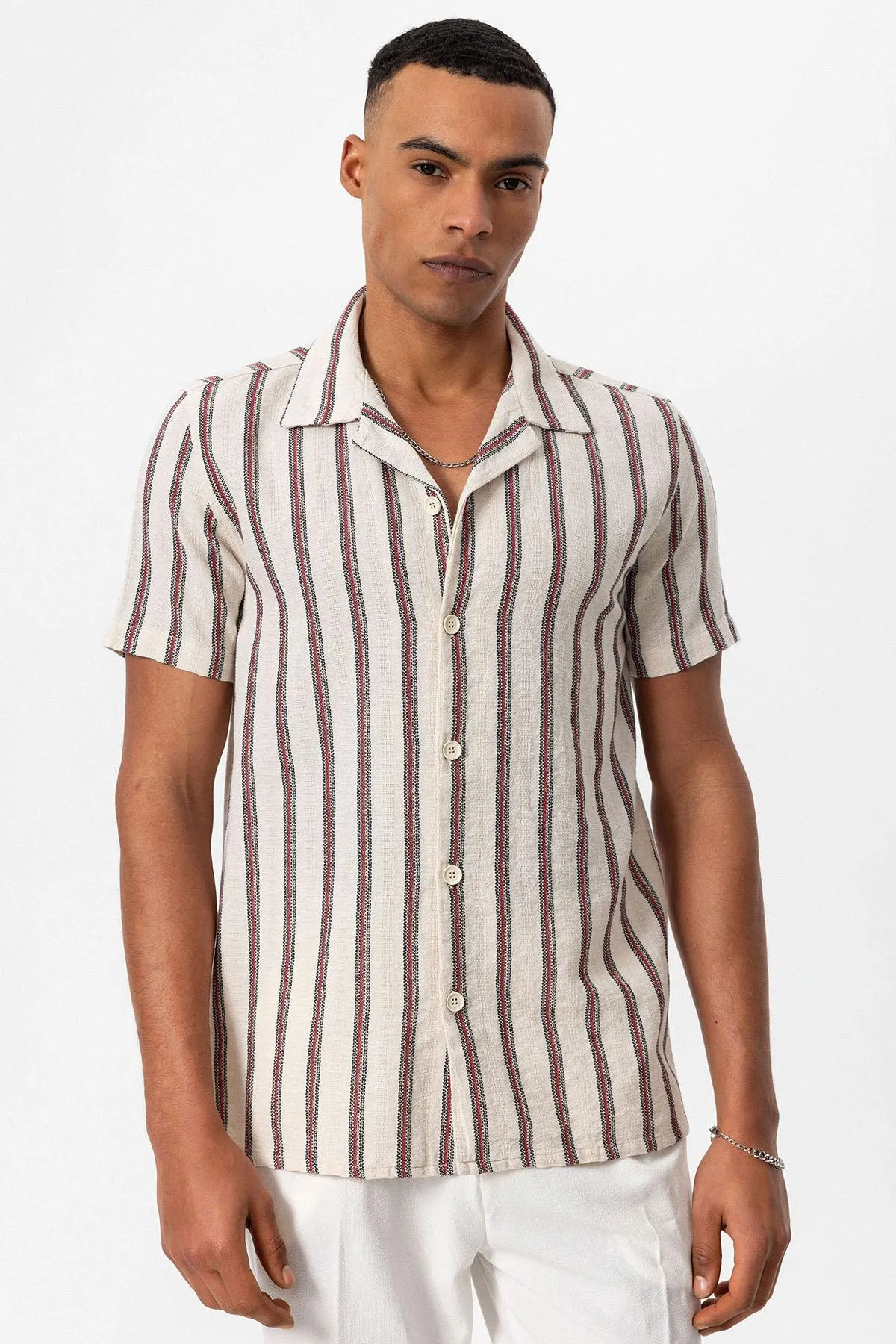 ANT Camp  Collar Striped Men's Shirt - Gary