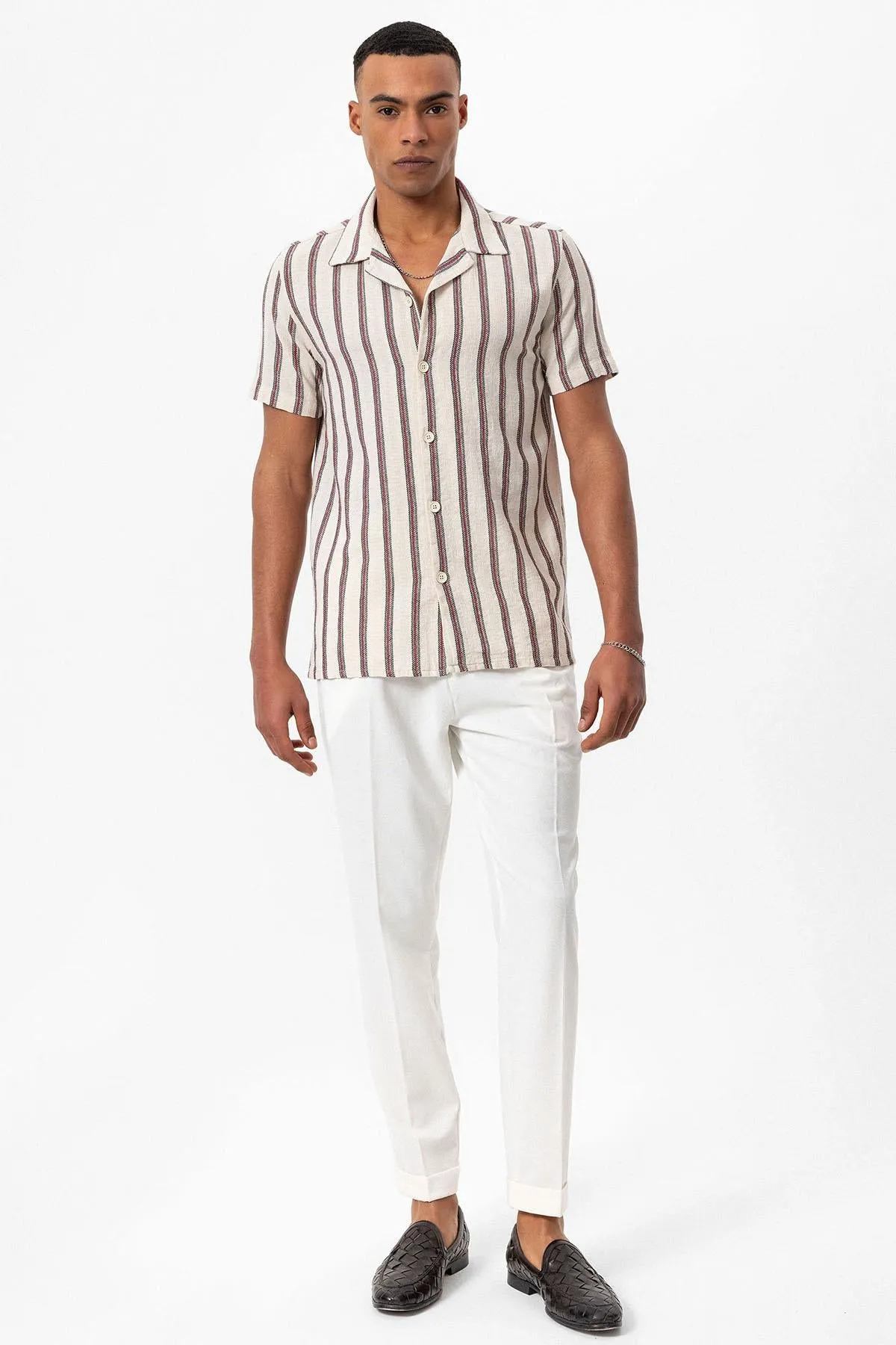 ANT Camp  Collar Striped Men's Shirt - Gary