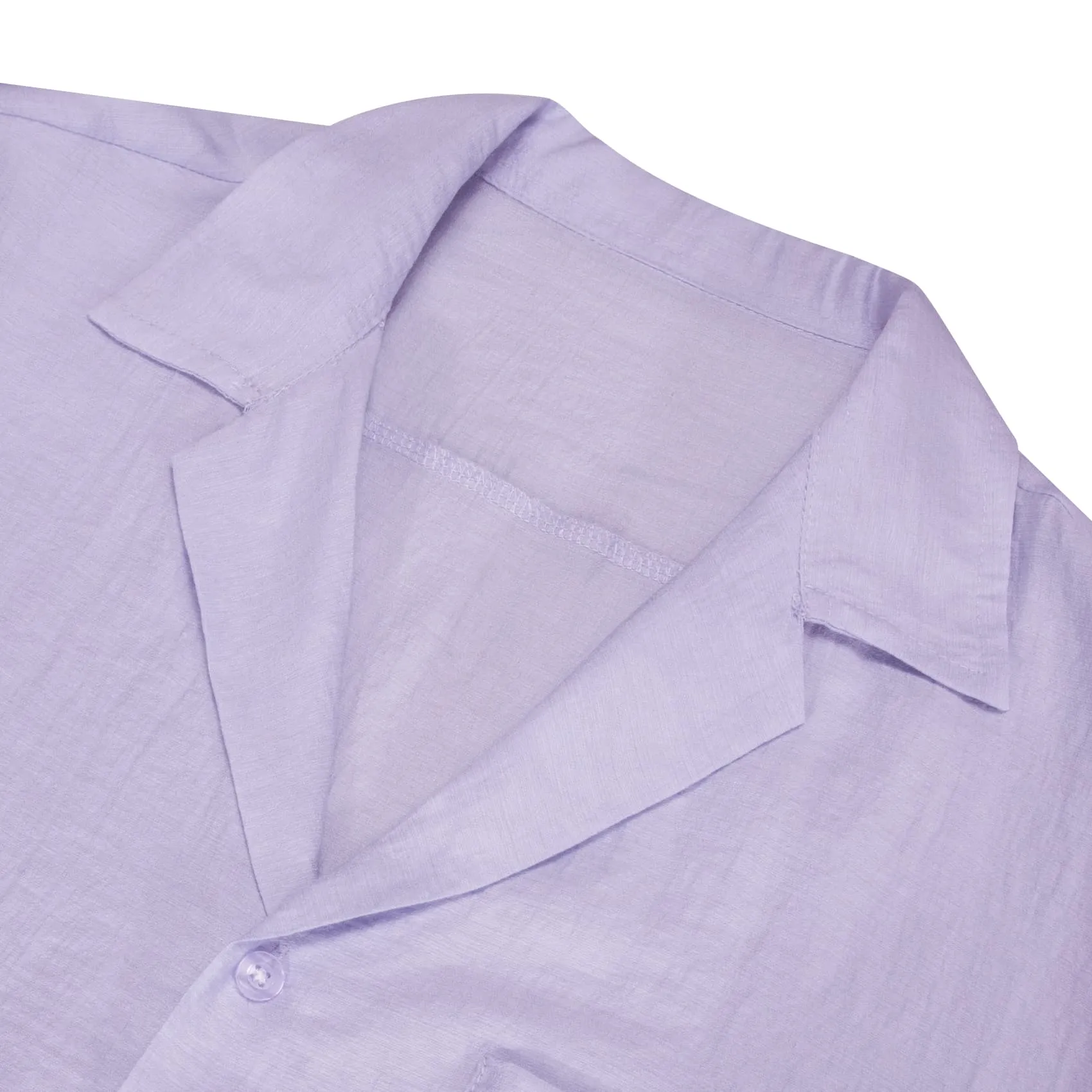 Barry Wang Thistle Purple Shirt Solid Short Sleeve Mens Dress Shirt