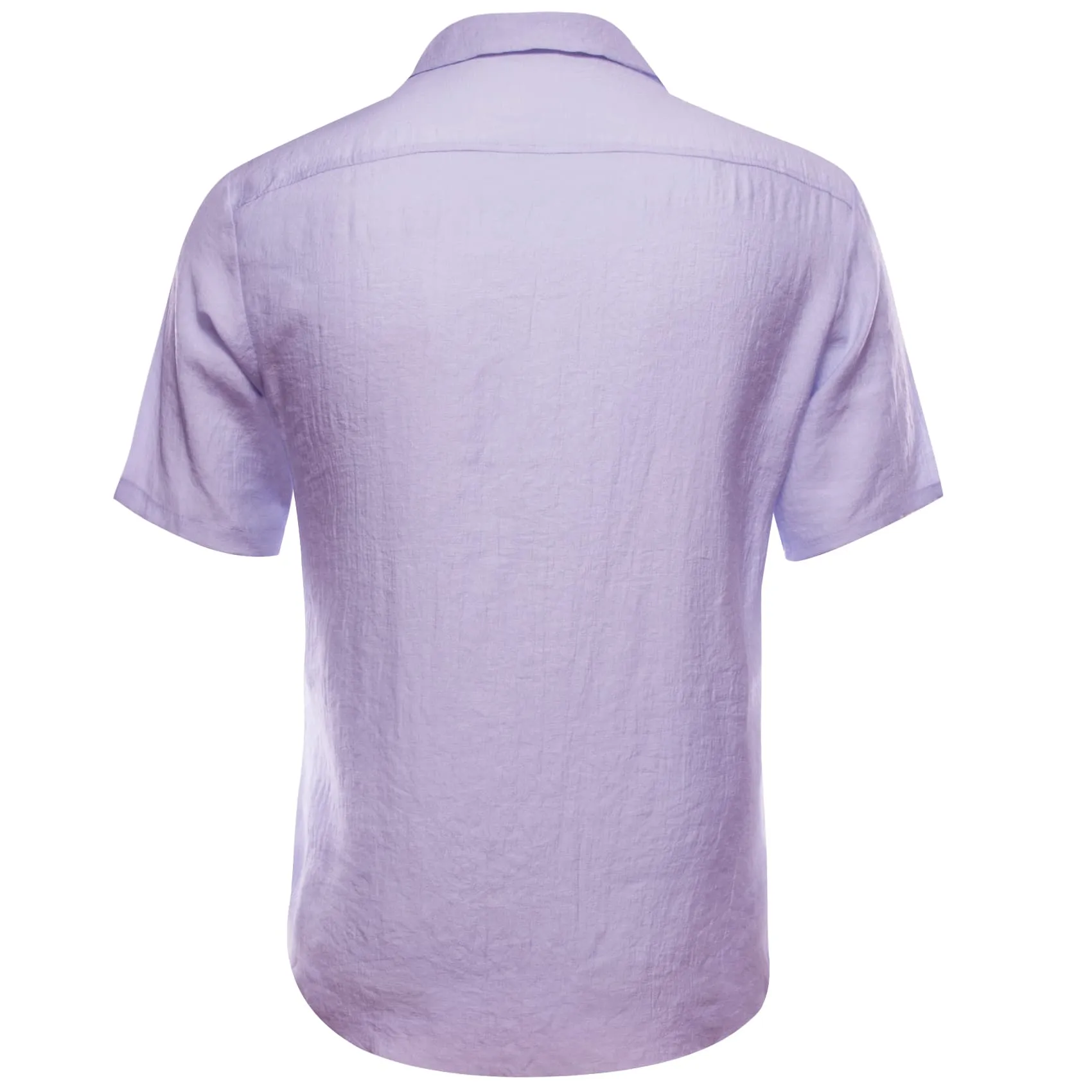Barry Wang Thistle Purple Shirt Solid Short Sleeve Mens Dress Shirt
