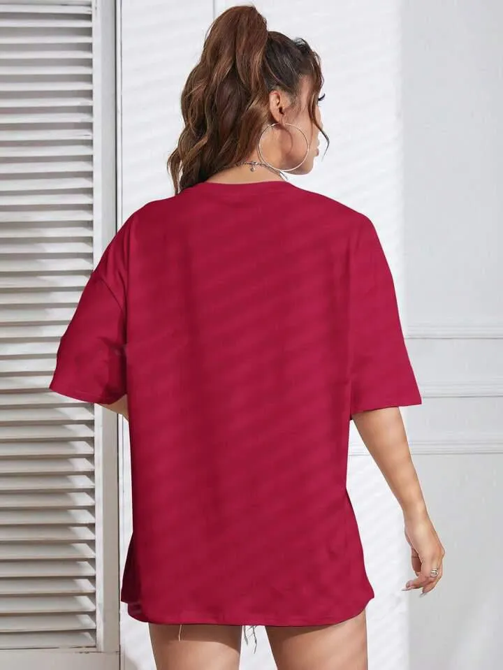 BLOOMING WOMAN FACE LINE Printed Womens Drop Shoulder T-shirt Legacy Boutiques Bangladesh