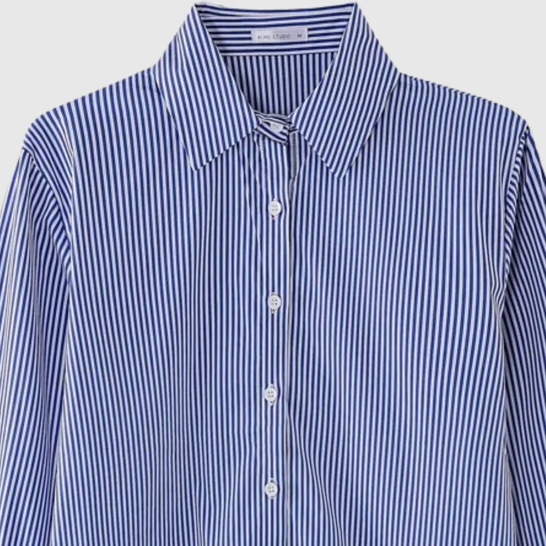 Blouse Long Sleeve Stripes Shirt | Casual Ladies Shirt