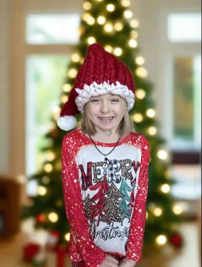Chunky Santa Hat, Giant Knit Santa Claus Hat