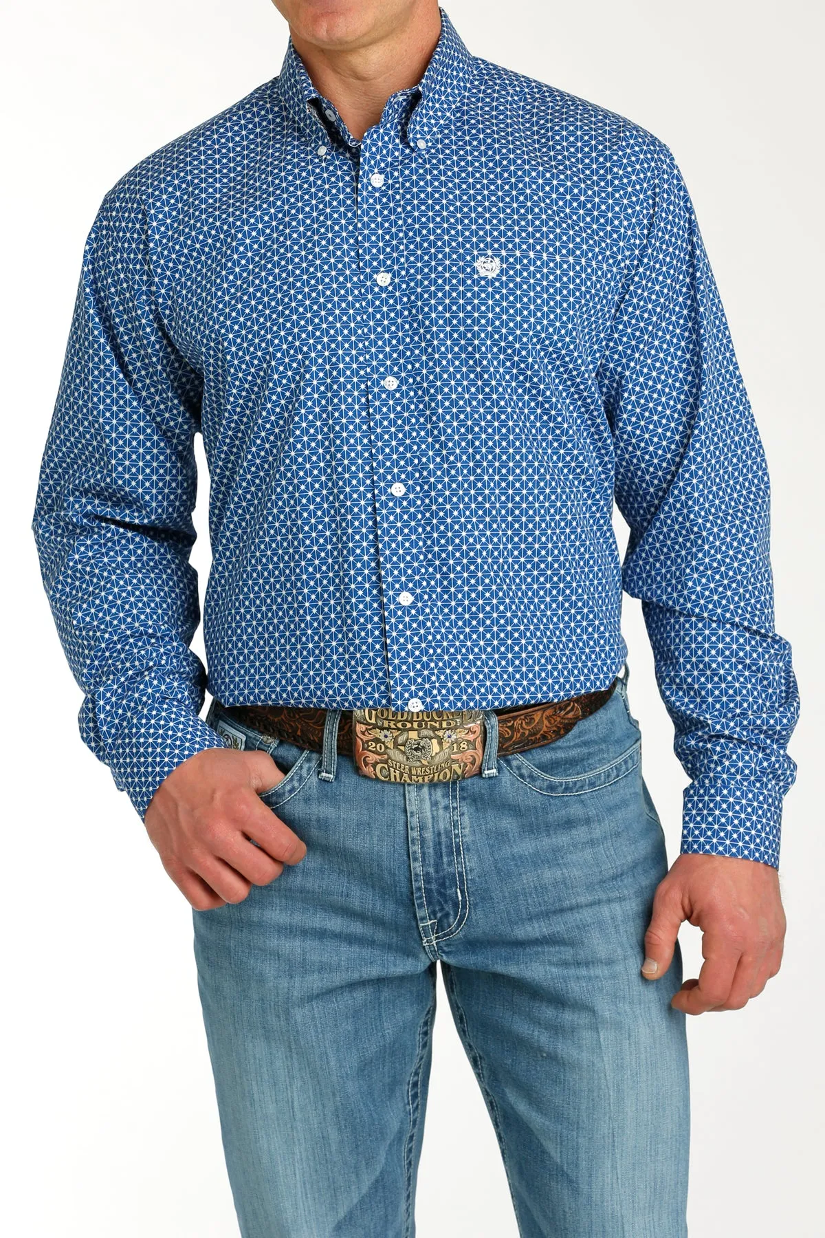 CINCH GEO PRINT LS BUTTON SHIRT