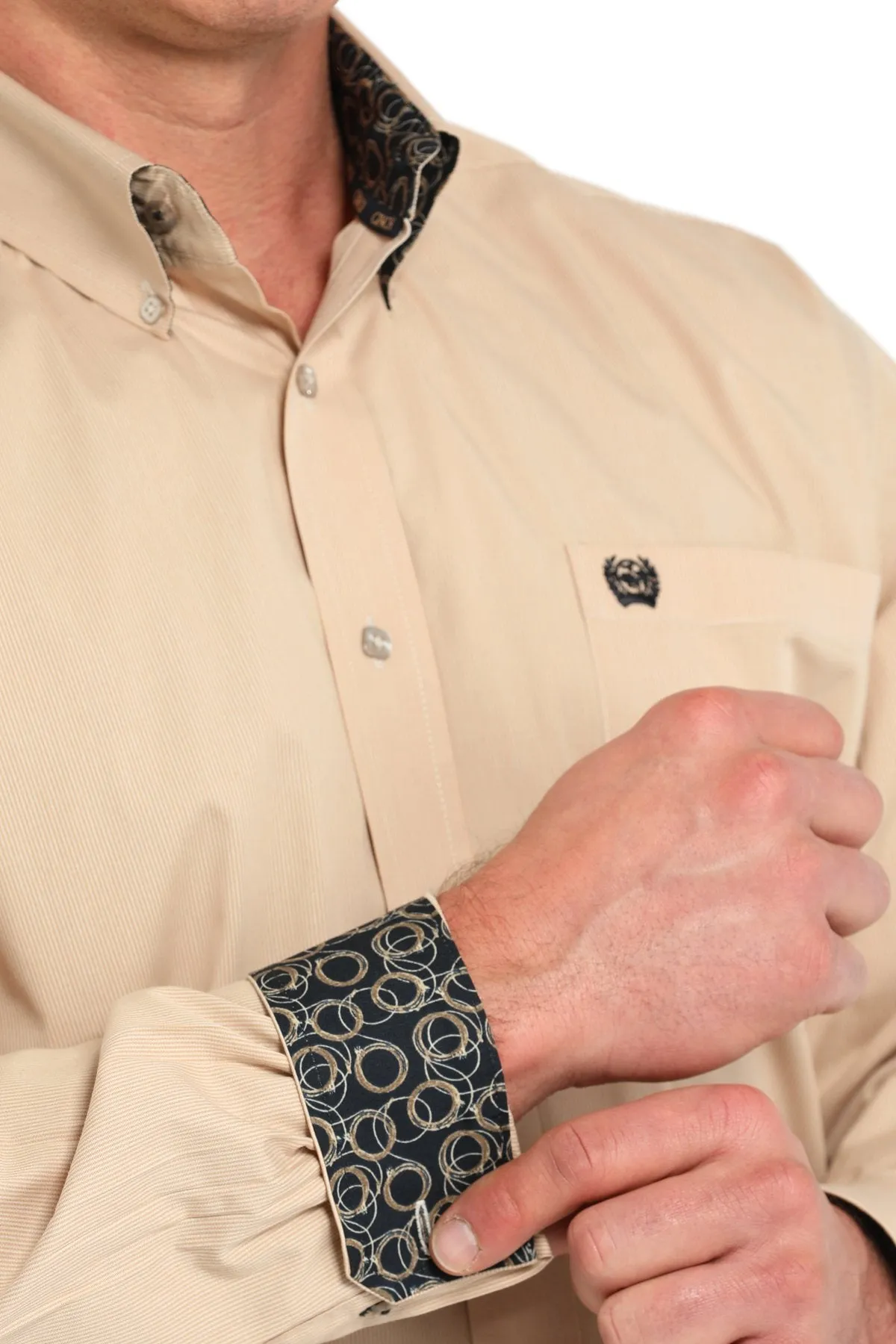 CINCH MICROSTRIPE BUTTON DOWN WESTERN SHIRT