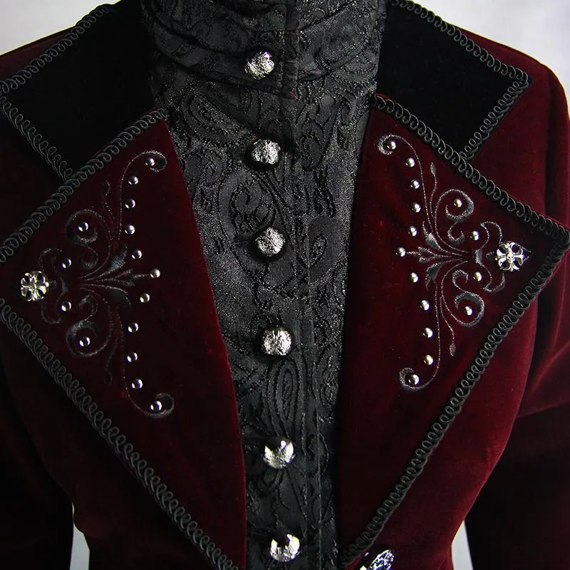 'Die For Me' Gothic Embroidered Dovetail Coat