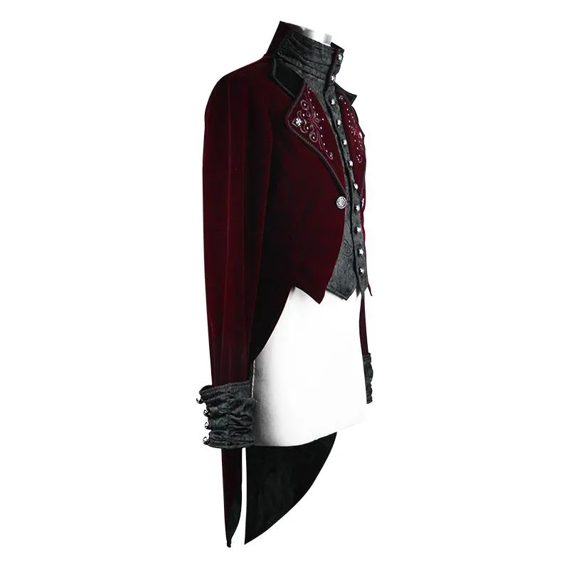 'Die For Me' Gothic Embroidered Dovetail Coat