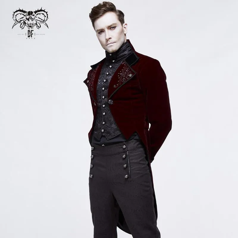'Die For Me' Gothic Embroidered Dovetail Coat