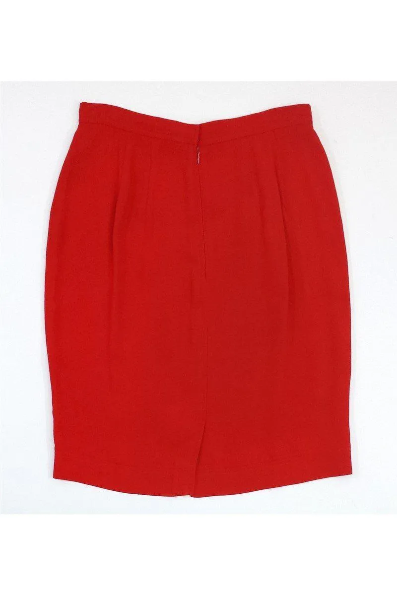 Donna Karan - Red Pencil Skirt Sz 12