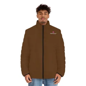 Earth Brown Color Men's Jacket, Best Men's Puffer Jacket