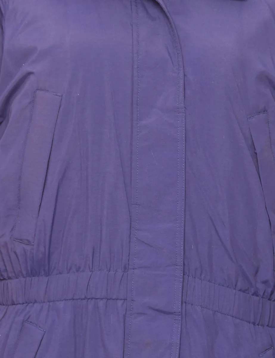 Eddie Bauer Purple Zip-Front Puffer Jacket - L