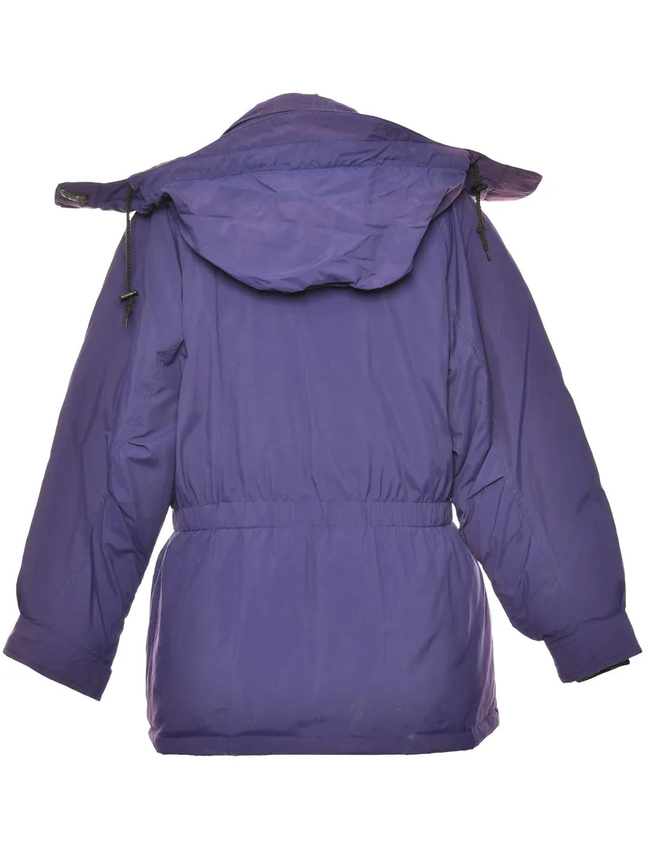 Eddie Bauer Purple Zip-Front Puffer Jacket - L