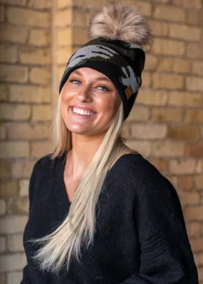 Green Camo Pom Beanie
