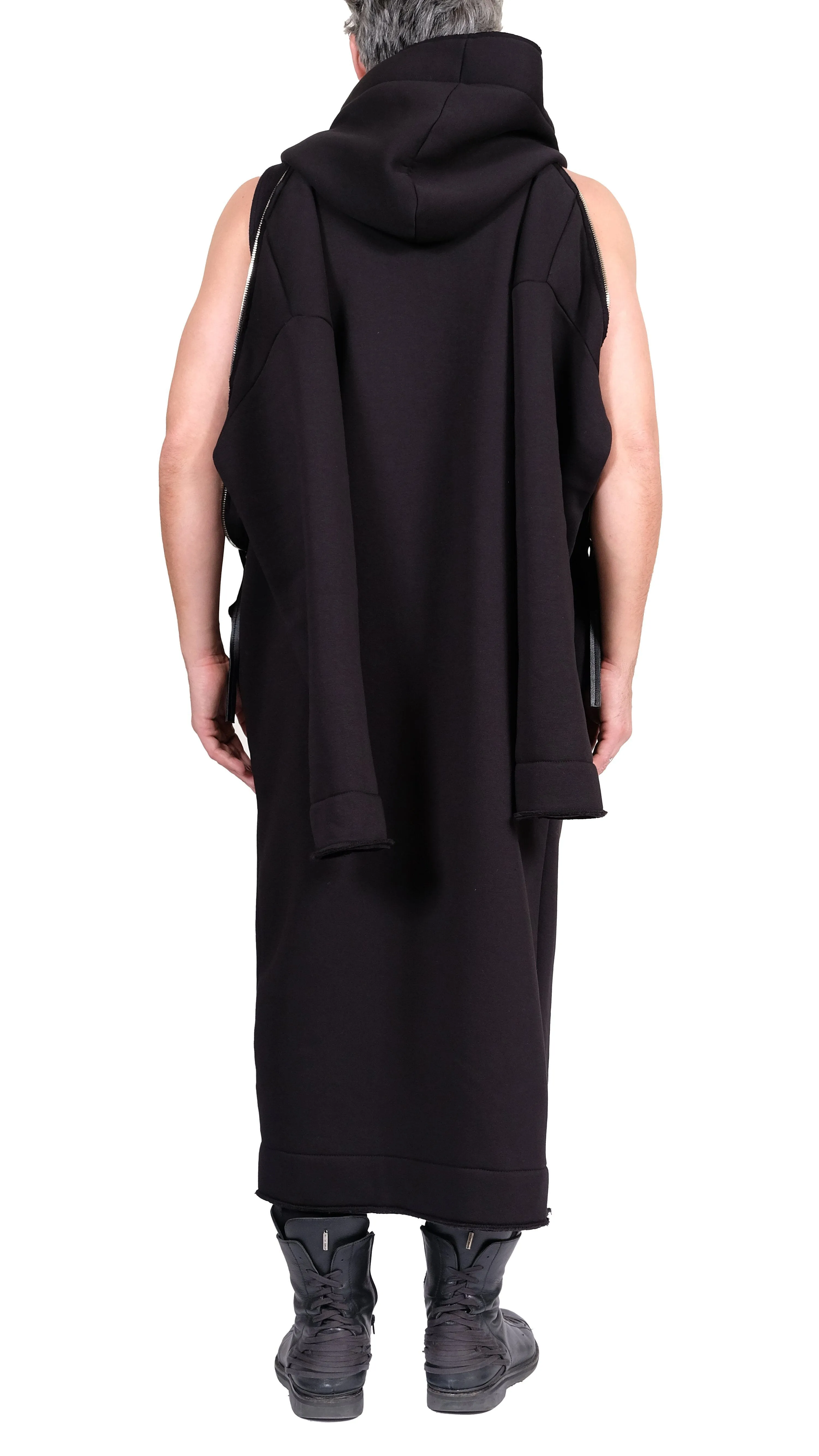 Hooded Coat with Zips