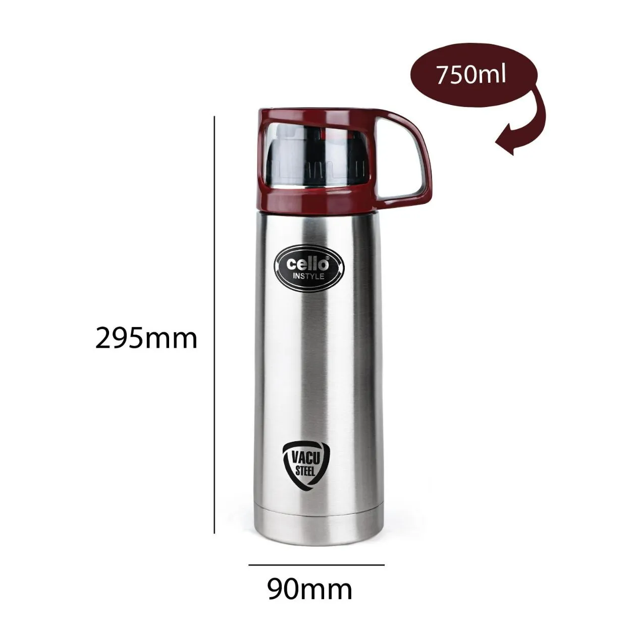 Instyle Flask, Vacusteel Water Bottle, 750ml