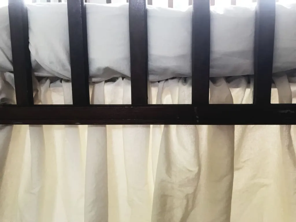 Ivory Ruffled Mini Crib Skirt