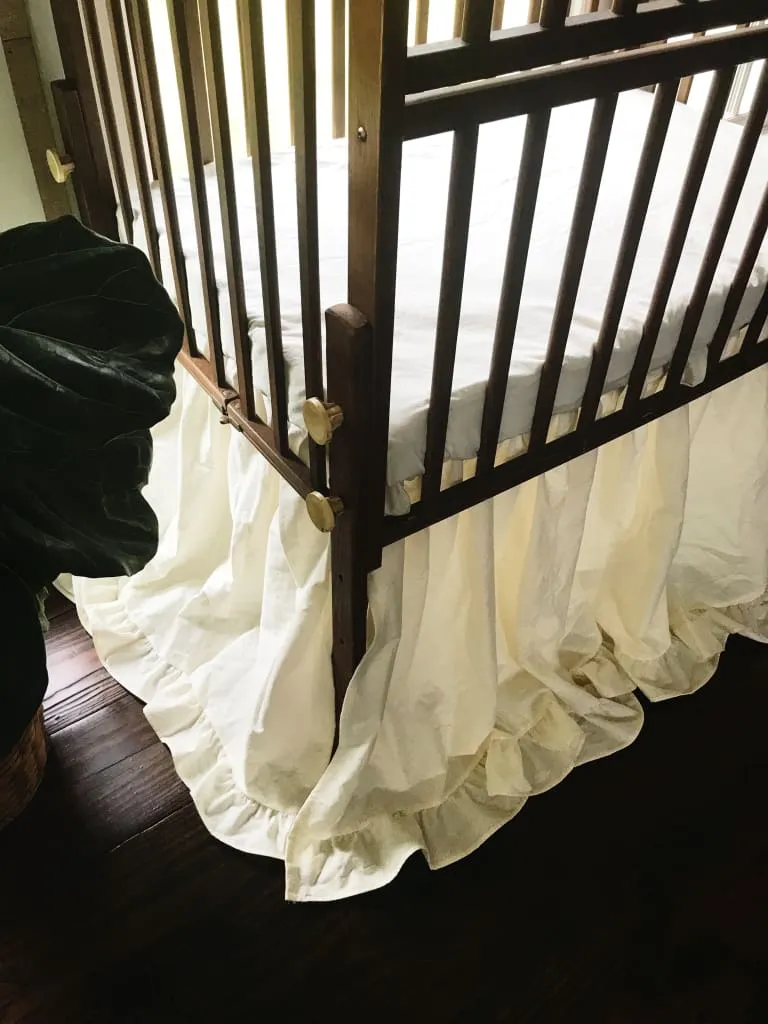 Ivory Ruffled Mini Crib Skirt
