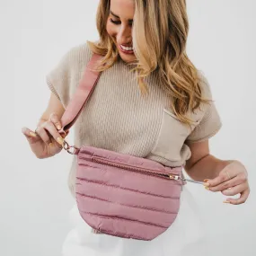 Jolie Belt Puffer Bag: Pink