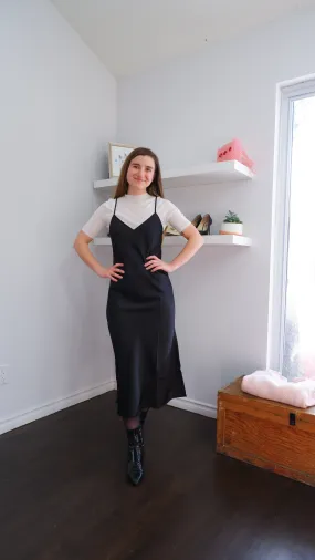 Knix Papaya Slip Dress in Black - M