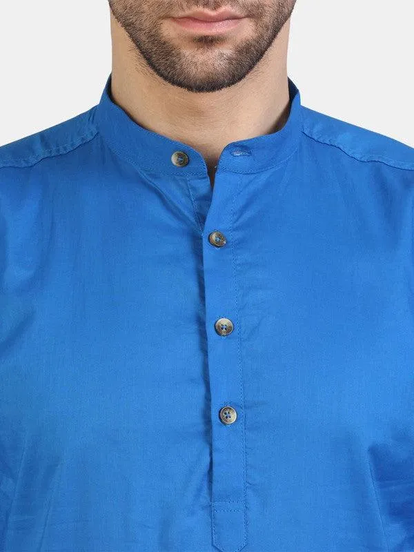 Life Roads full sleeve casual royal blue cotton shirt for Men and boys