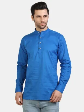Life Roads full sleeve casual royal blue cotton shirt for Men and boys