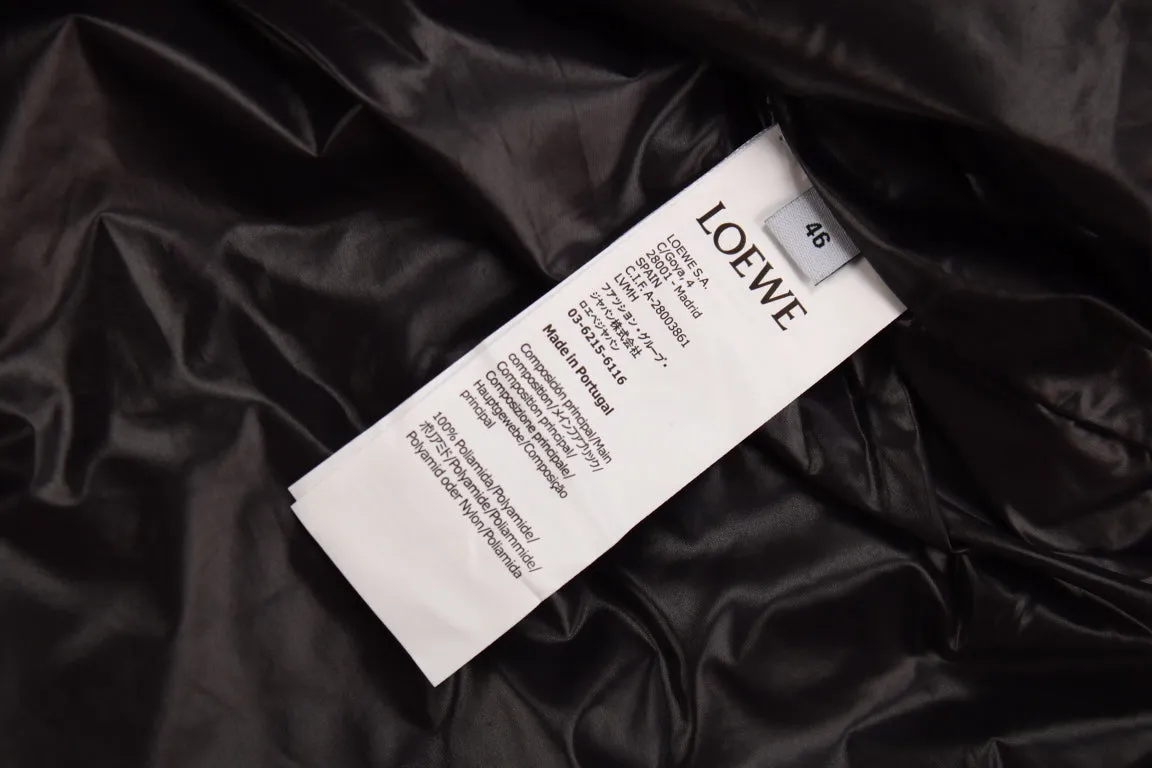 Loewe Hooded Puffer Jacket - Shiny Black