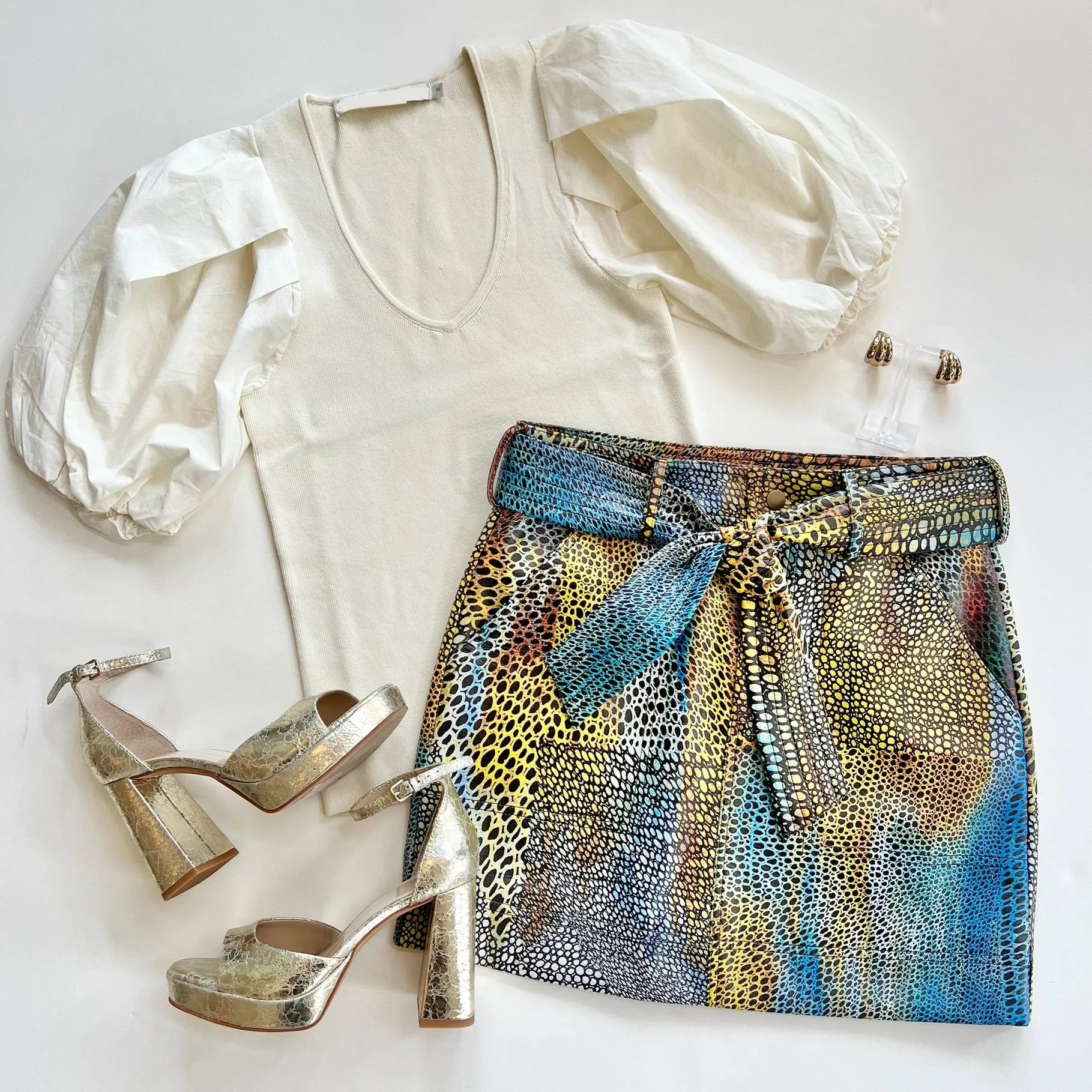 Ma384 Marie Oliver Komodo Print Skirt