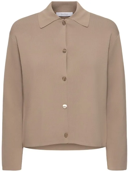 Max Mara   Kiota short crepe jacket w/ buttons 