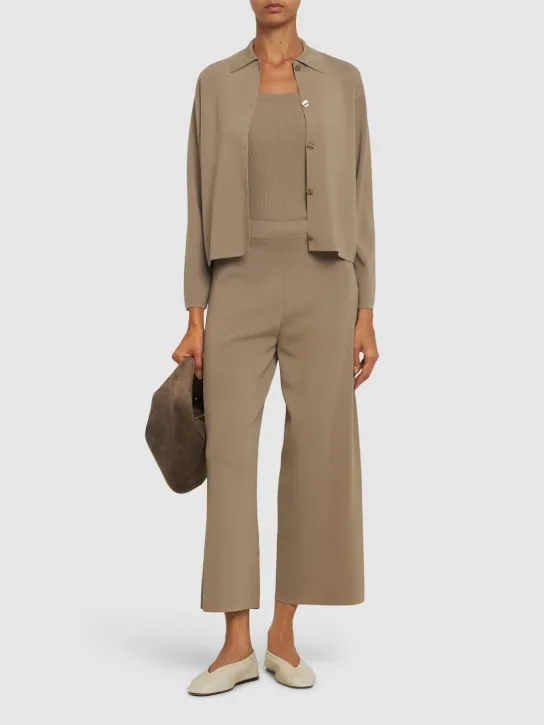 Max Mara   Kiota short crepe jacket w/ buttons 