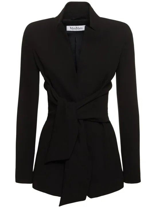 Max Mara   Seggio cady self-tie jacket 