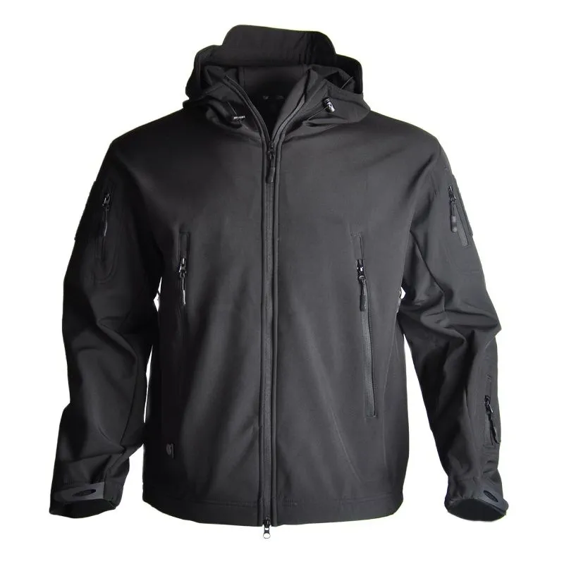 Men's Jacket Soft Shell Shark Skin Fleece Waterproof Windproof Windbreaker Tactical Coat