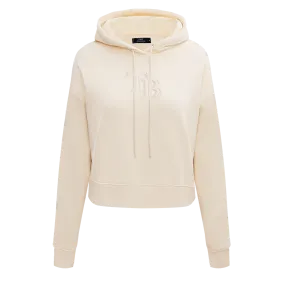 MLB TAMPA BAY RAYS NEUTRAL WOMEN'S CROPPED PO HOODIE (EGGSHELL)