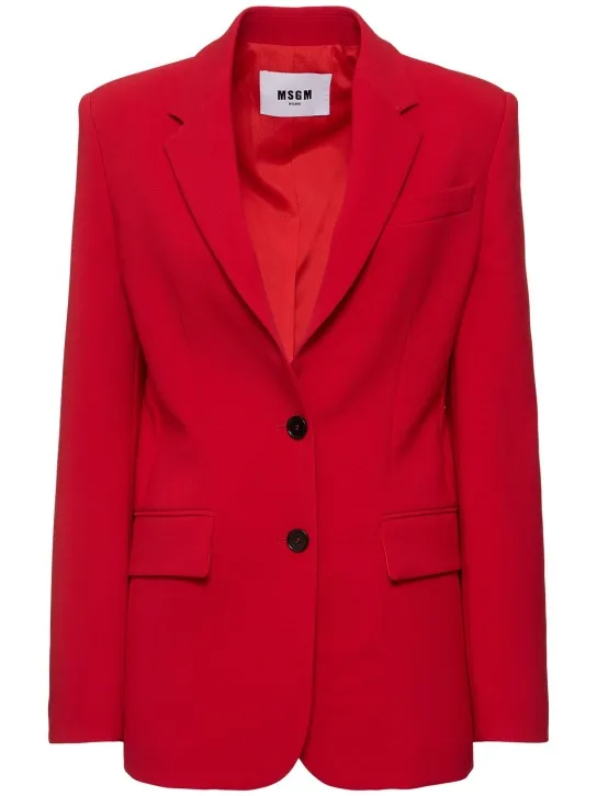 MSGM   Double crepe cady single breast jacket 