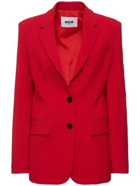 MSGM   Double crepe cady single breast jacket 