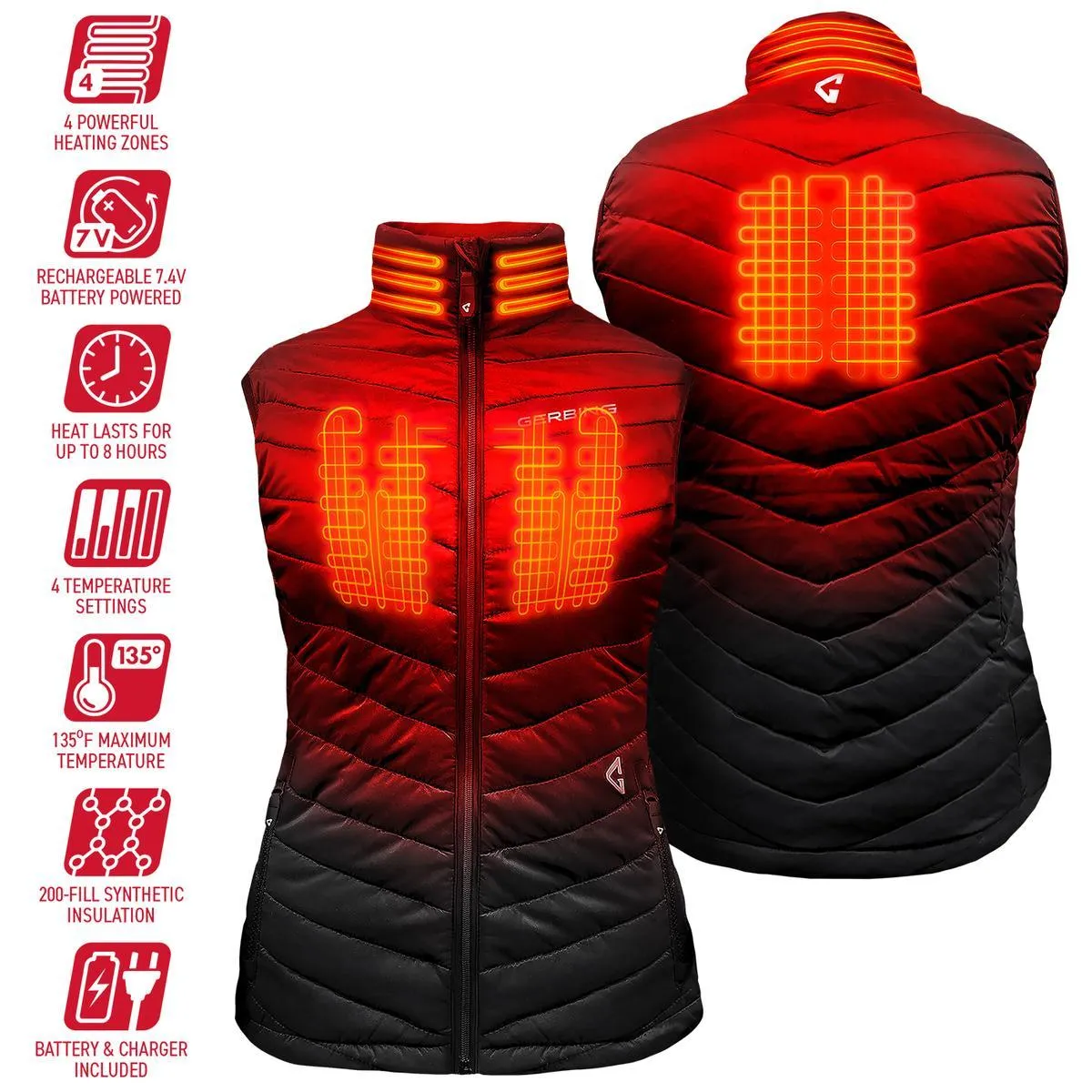 Open Box Gerbing 7V Women's Khione Puffer Heated Vest 2.0