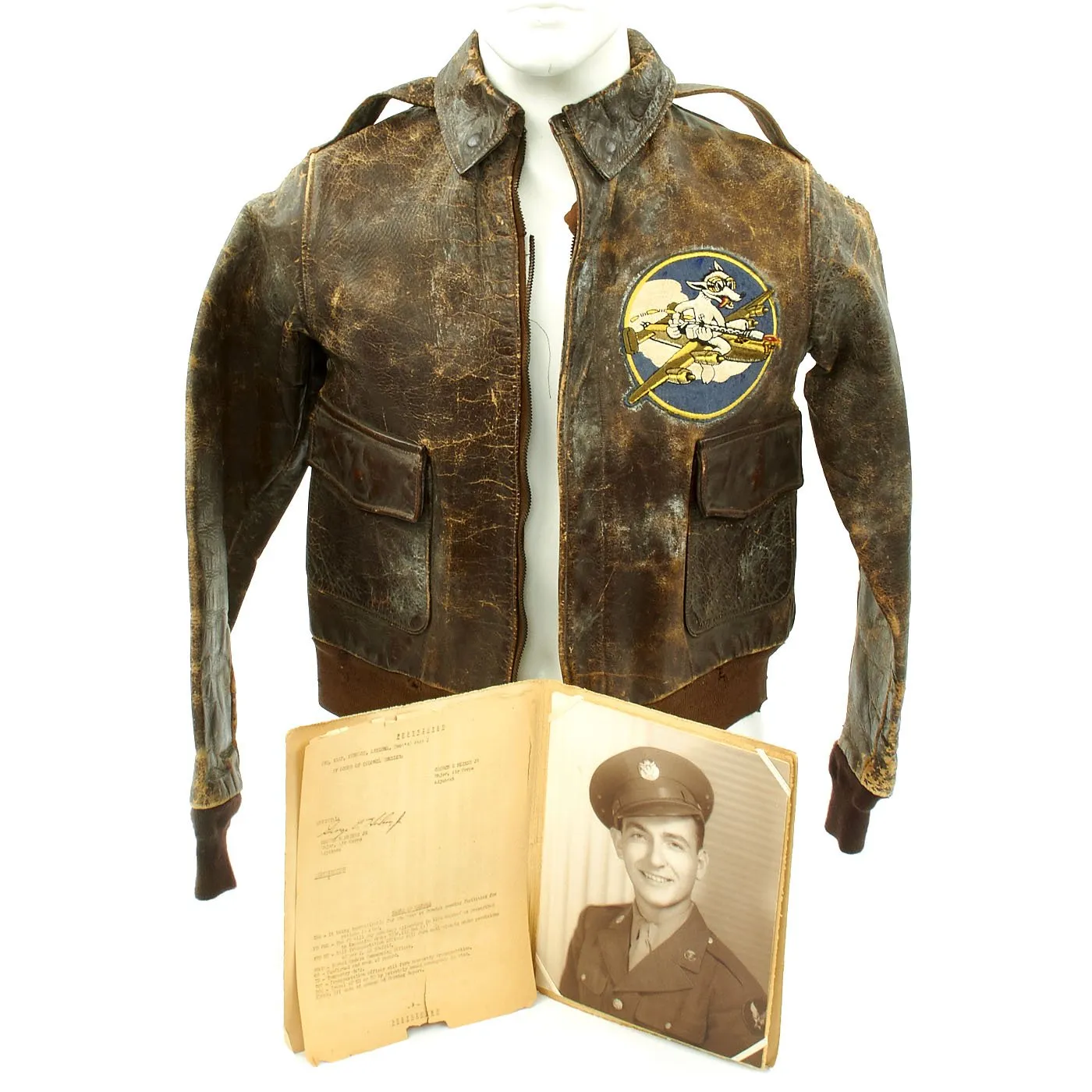 Original U.S. WWII Army Air Forces Flexible Gunnery School A-2 Flight Jacket