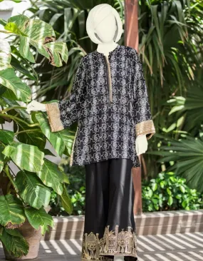Pakistani kurta style girl plus lawn trouser # K2690