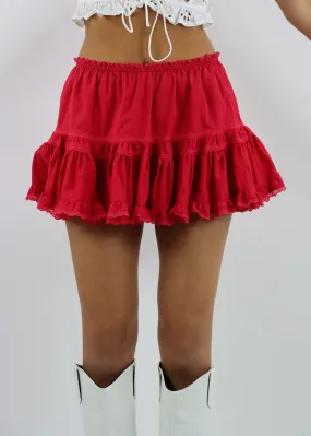 Palm Trees Skirt ★ Red