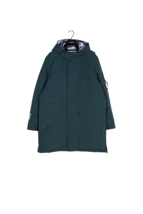 Parka coton vert bouteille à patch