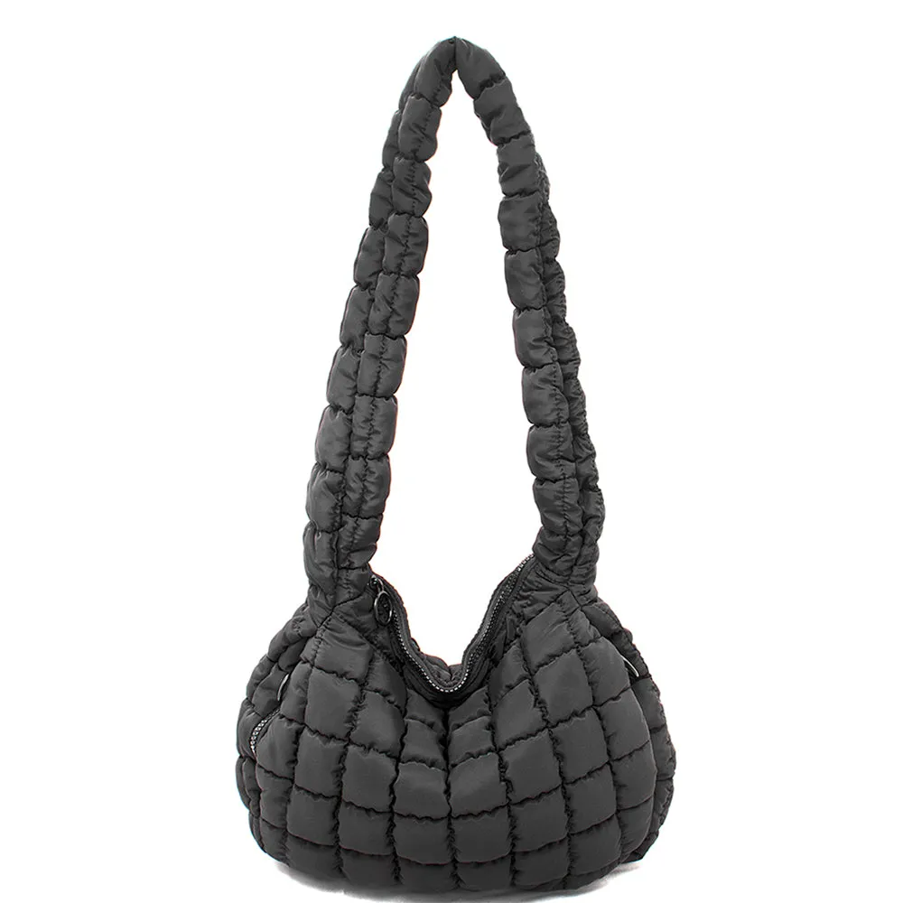 QUILTED PUFFER SHOULDER BAG